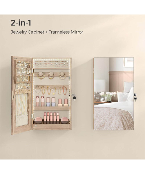 Mirror Jewelry Cabinet Armoire